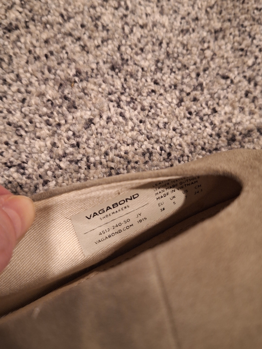 Vagabond Suede Pointed-Toe Flats in Olive/Tan - Picture 12 of 13